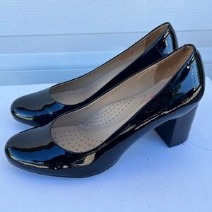 Marc Joseph Black Patent Leather Heels Size 7